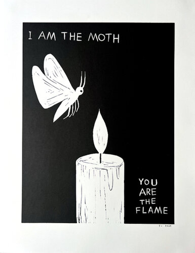 I am the Moth, You are the Flame di David Shrigley, Stampa in vendita su Singulart
