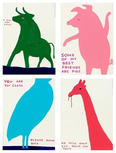Animal Series (Set of 4) di David Shrigley, Stampa in vendita su Singulart