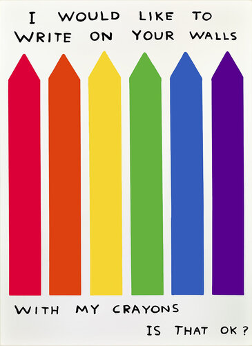 Untitled (I would like to write on your walls) di David Shrigley, Stampa in vendita su Singulart