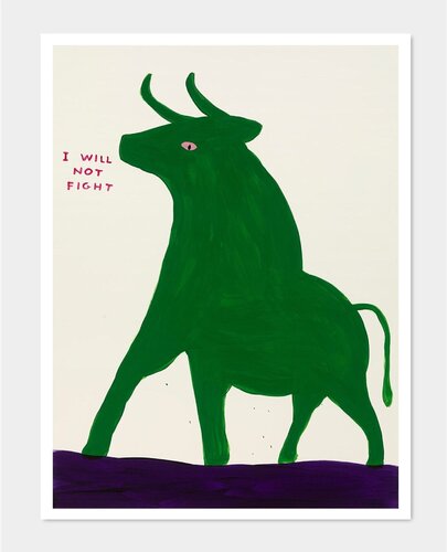 I Will Not Fight di David Shrigley, Stampa in vendita su Singulart