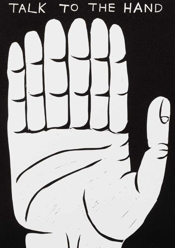 Talk To The Hand di David Shrigley, Stampa in vendita su Singulart