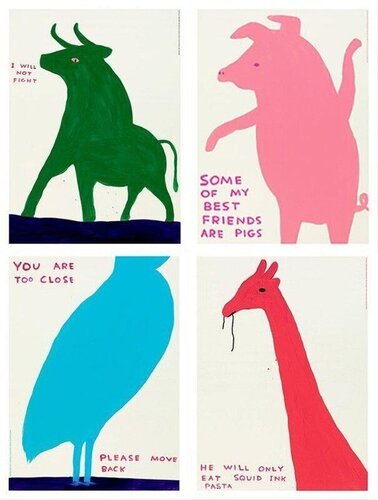 Animals Series (Set Of 4) van David Shrigley, Afdruk te koop op Singulart
