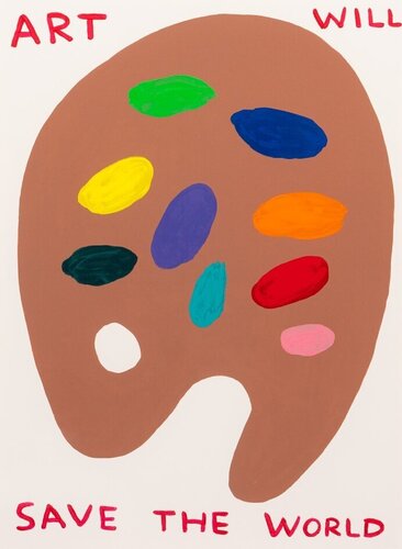 Art Will Save The World (Signed & Framed) par David Shrigley, Édition en vente sur Singulart