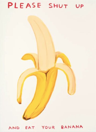 Please Shut Up (Banana) van David Shrigley, Afdruk te koop op Singulart