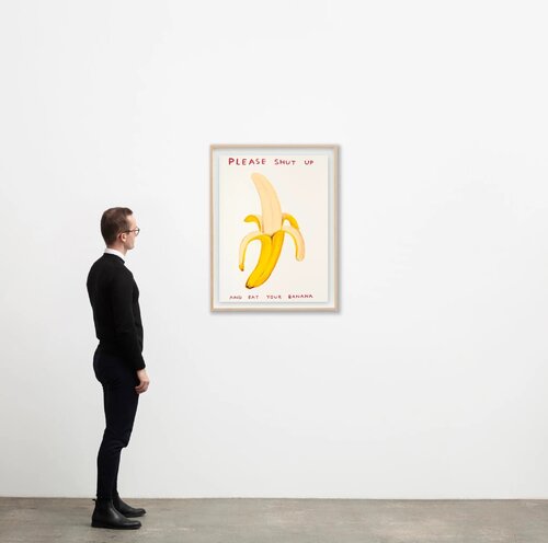Please shut up van David Shrigley, Afdruk te koop op Singulart