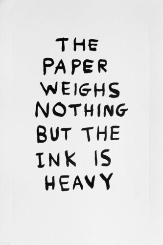 The Paper Weighs Nothing par David Shrigley, Édition en vente sur Singulart