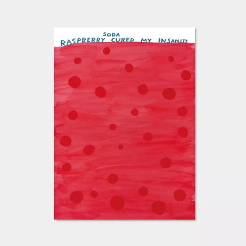 RASPBERRY SODA CURED MY INSANITY, Limited Edition di David Shrigley, Stampa in vendita su Singulart