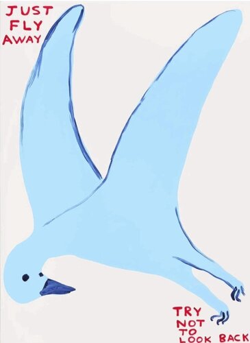 Just Fly Away, Try Not To Look Back (Seagull) di David Shrigley, Stampa in vendita su Singulart