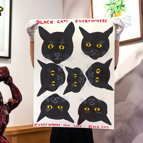 Black Cats par David Shrigley, Édition en vente sur Singulart