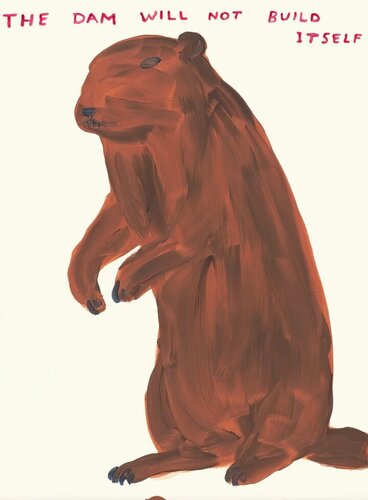 The Dam Will Not Build Itself di David Shrigley, Stampa in vendita su Singulart