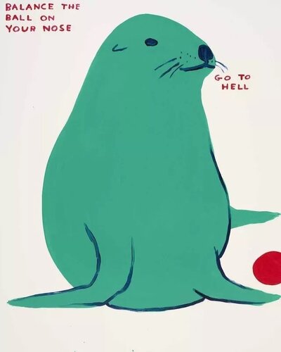 Balance The Ball On Your Nose par David Shrigley, Édition en vente sur Singulart