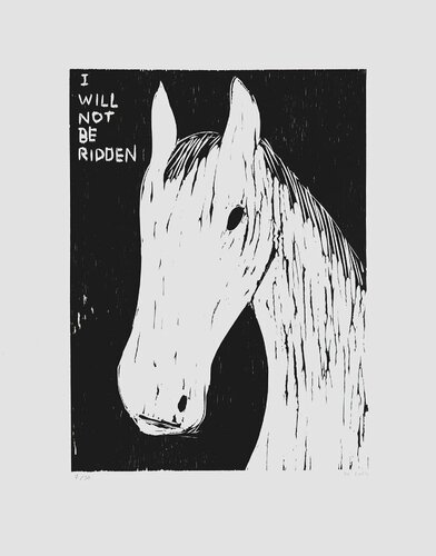 I WILL NOT BE RIDDEN par David Shrigley, Édition en vente sur Singulart