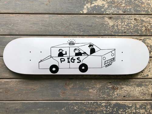 Pigs (Skate Deck) par David Shrigley, Autres supports en vente sur Singulart