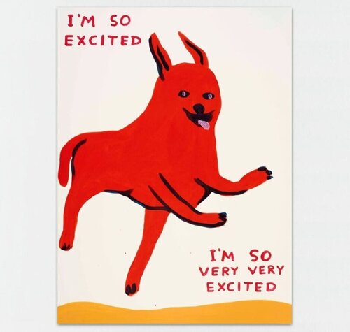 I'm So Excited van David Shrigley, Afdruk te koop op Singulart
