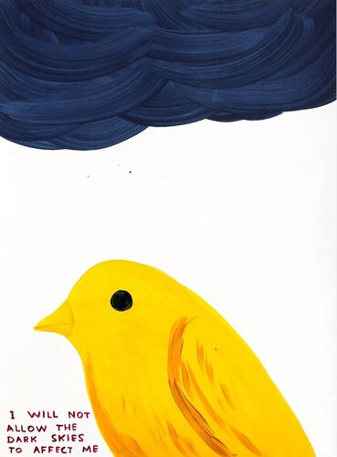 David Shrigley I Will Not Allow The Dark Skies To Affect Me by David Shrigley, 版畫 for Sale on Singulart