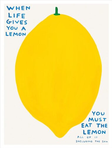 When Life Gives You A Lemon by David Shrigley, Print for Sale on Singulart