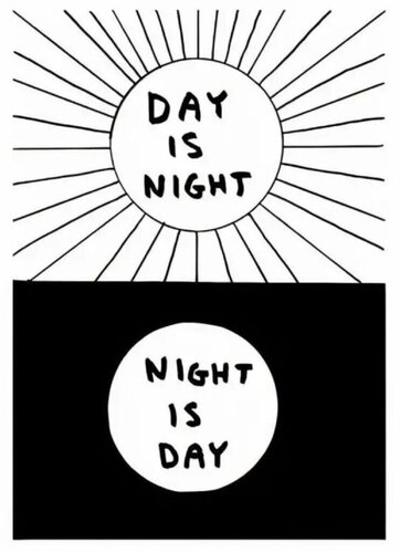 Day Is Night di David Shrigley, Stampa in vendita su Singulart