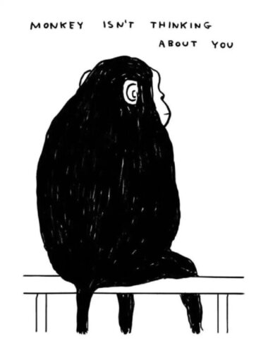 Monkey isn't thinking about you di David Shrigley, Stampa in vendita su Singulart