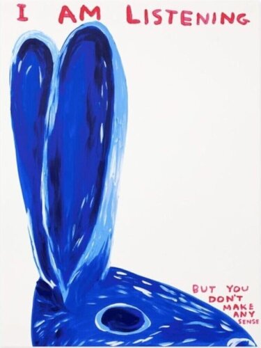 Untitled (I am Listening) by David Shrigley, Print for Sale on Singulart