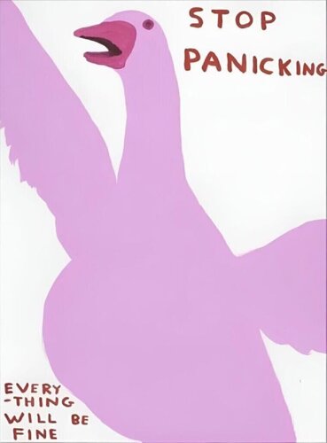 Stop Panicking by David Shrigley, Print for Sale on Singulart
