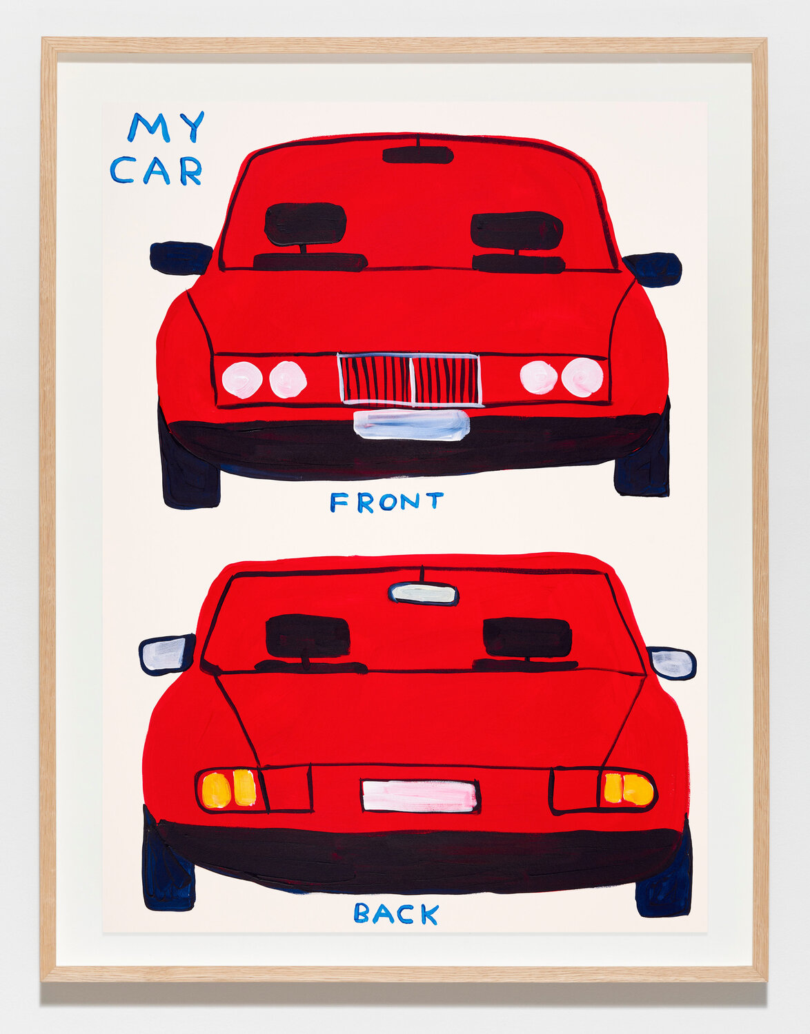 Untitled (My car) David Shrigley Dipinto originale in vendita