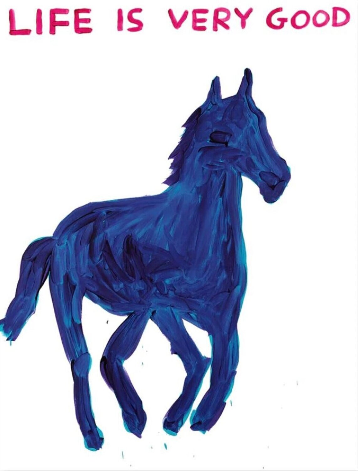Life Is Very Good (horse) David Shrigley Druck zu verkaufen