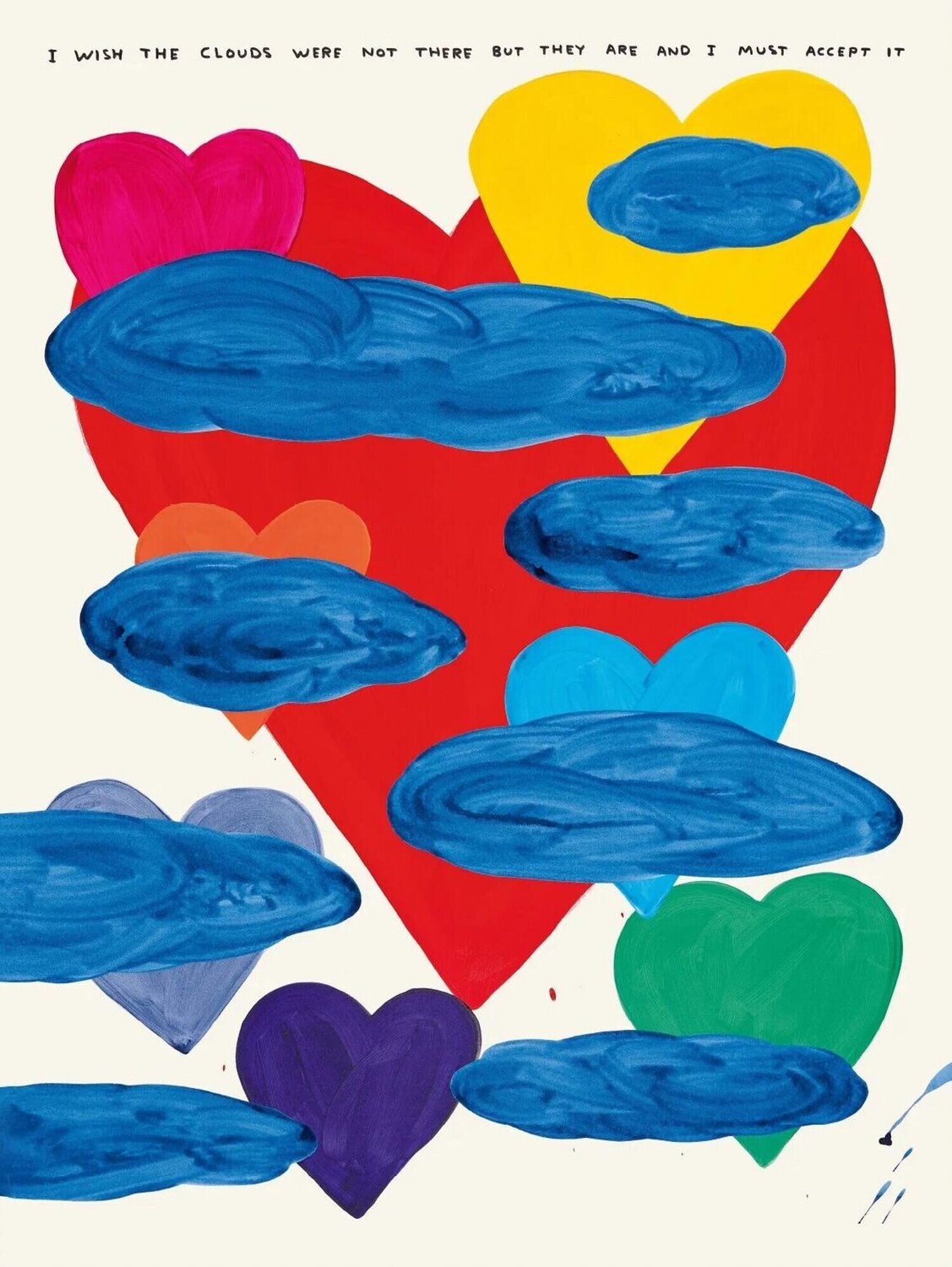 Untitled (I Wish The Clouds Were Not There) David Shrigley Stampa in vendita