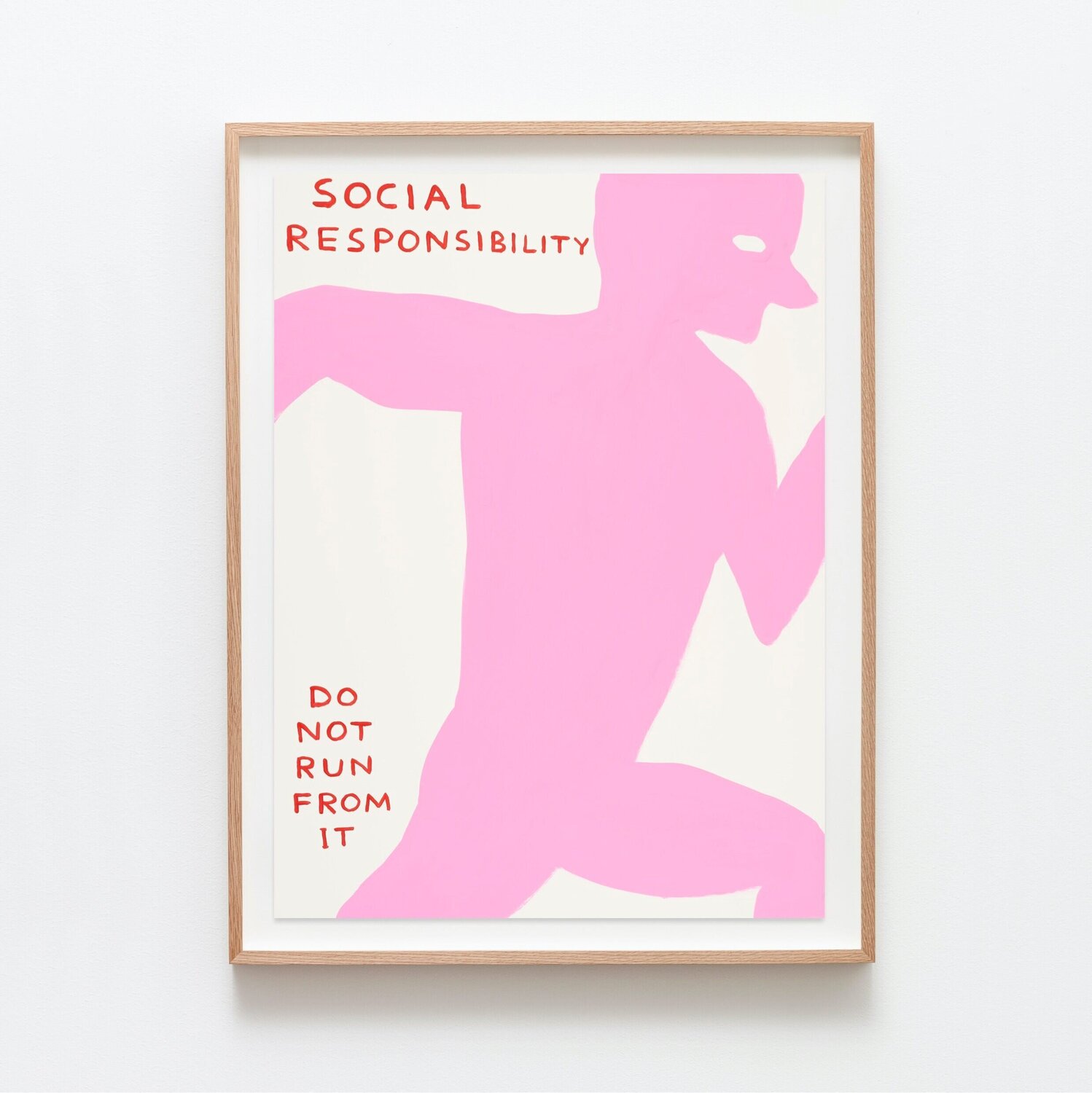 Untitled (Social Responsibility) David Shrigley Dipinto originale in vendita