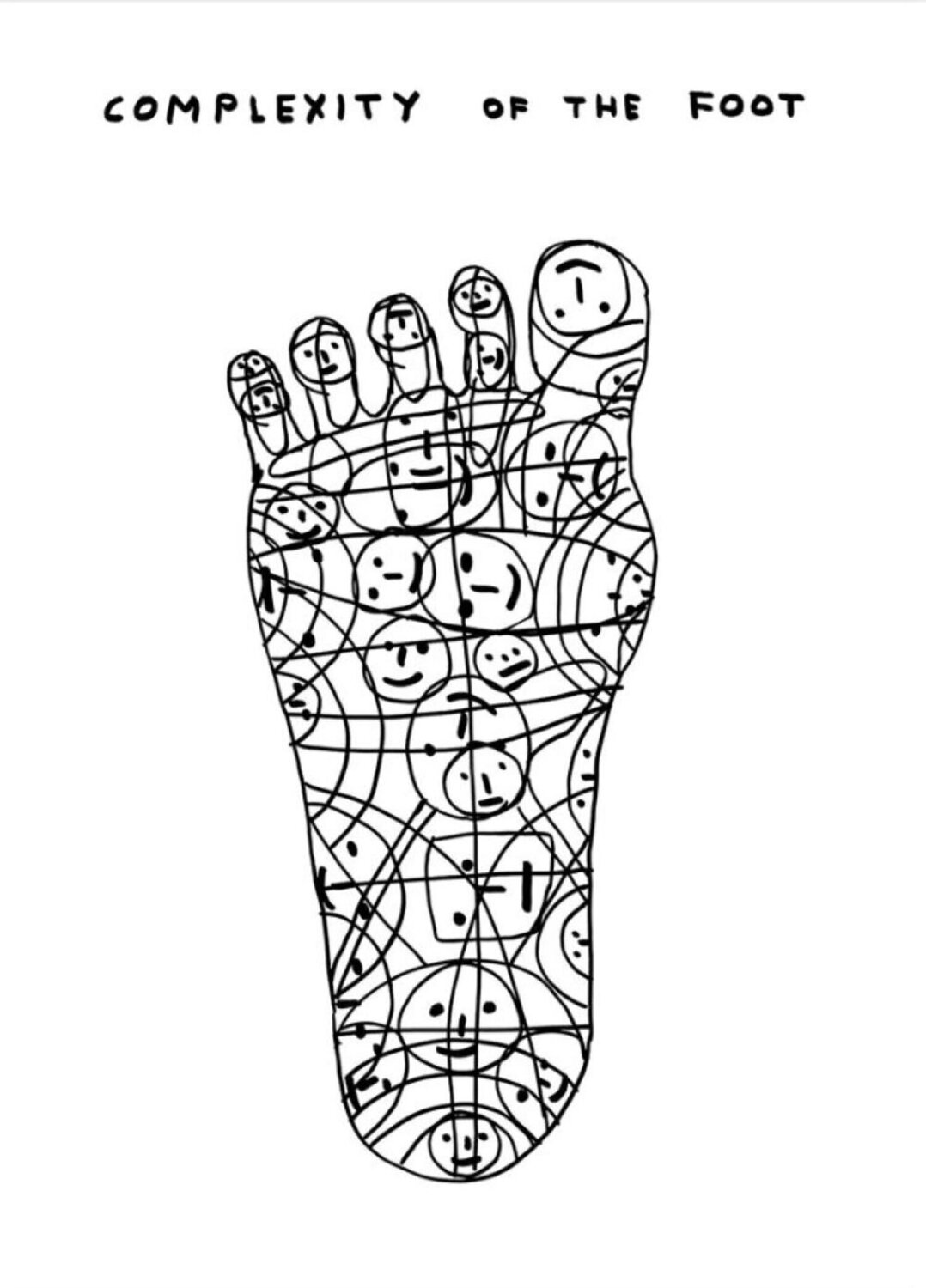 Complexity of the Foot David Shrigley Stampa in vendita