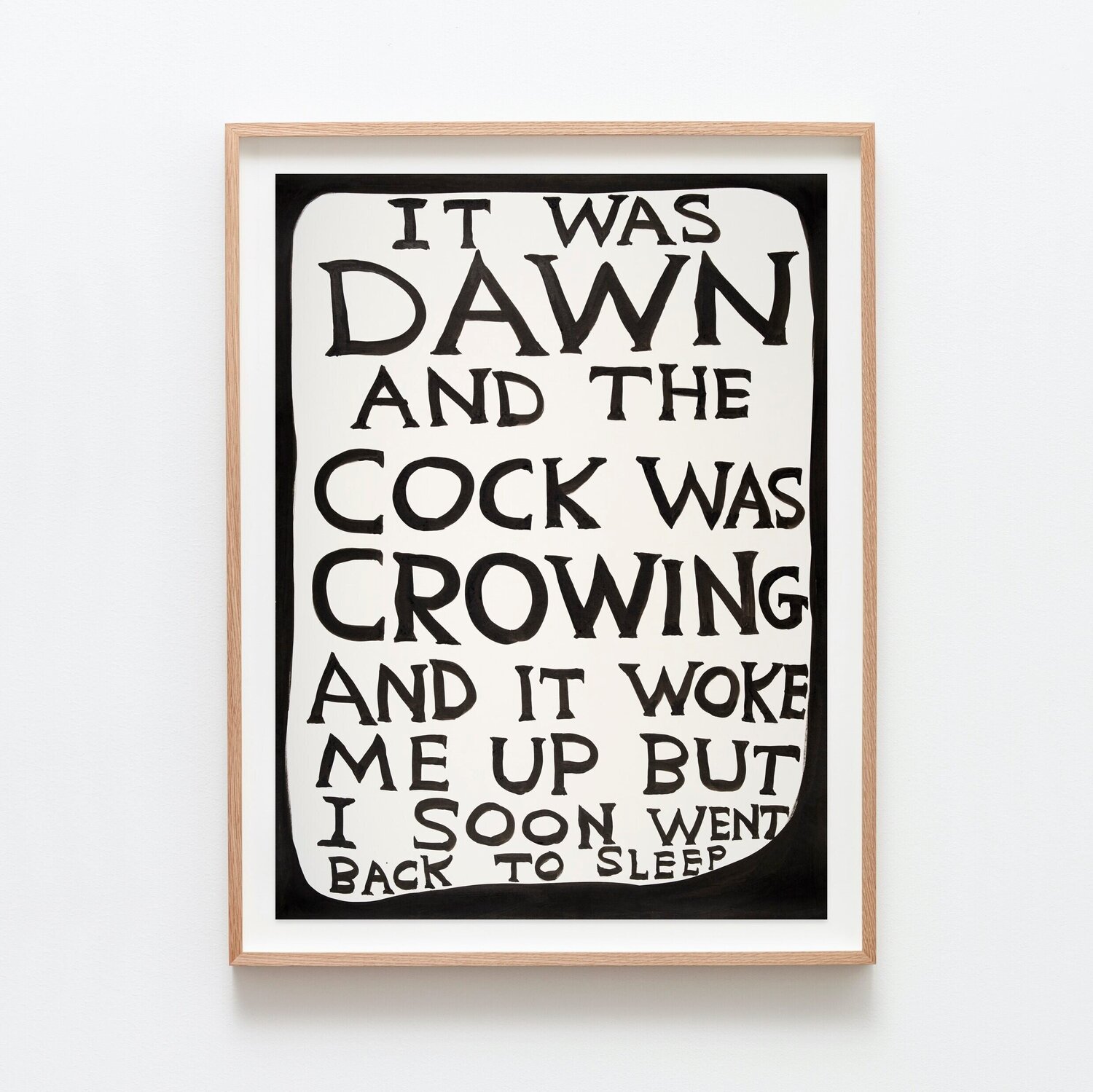Untitled (It Was Dawn) David Shrigley Dipinto originale in vendita