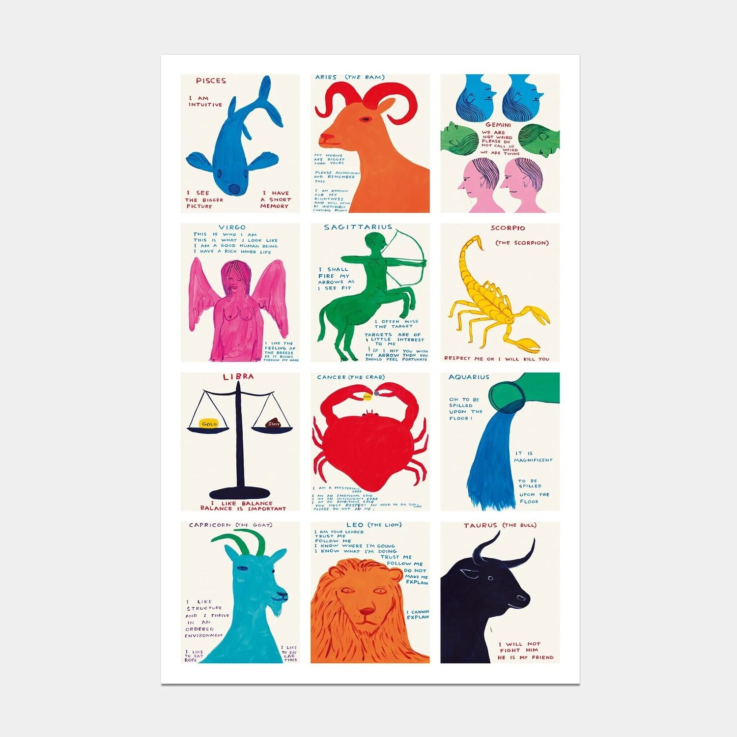 Signs of the Zodiac David Shrigley Druck zu verkaufen