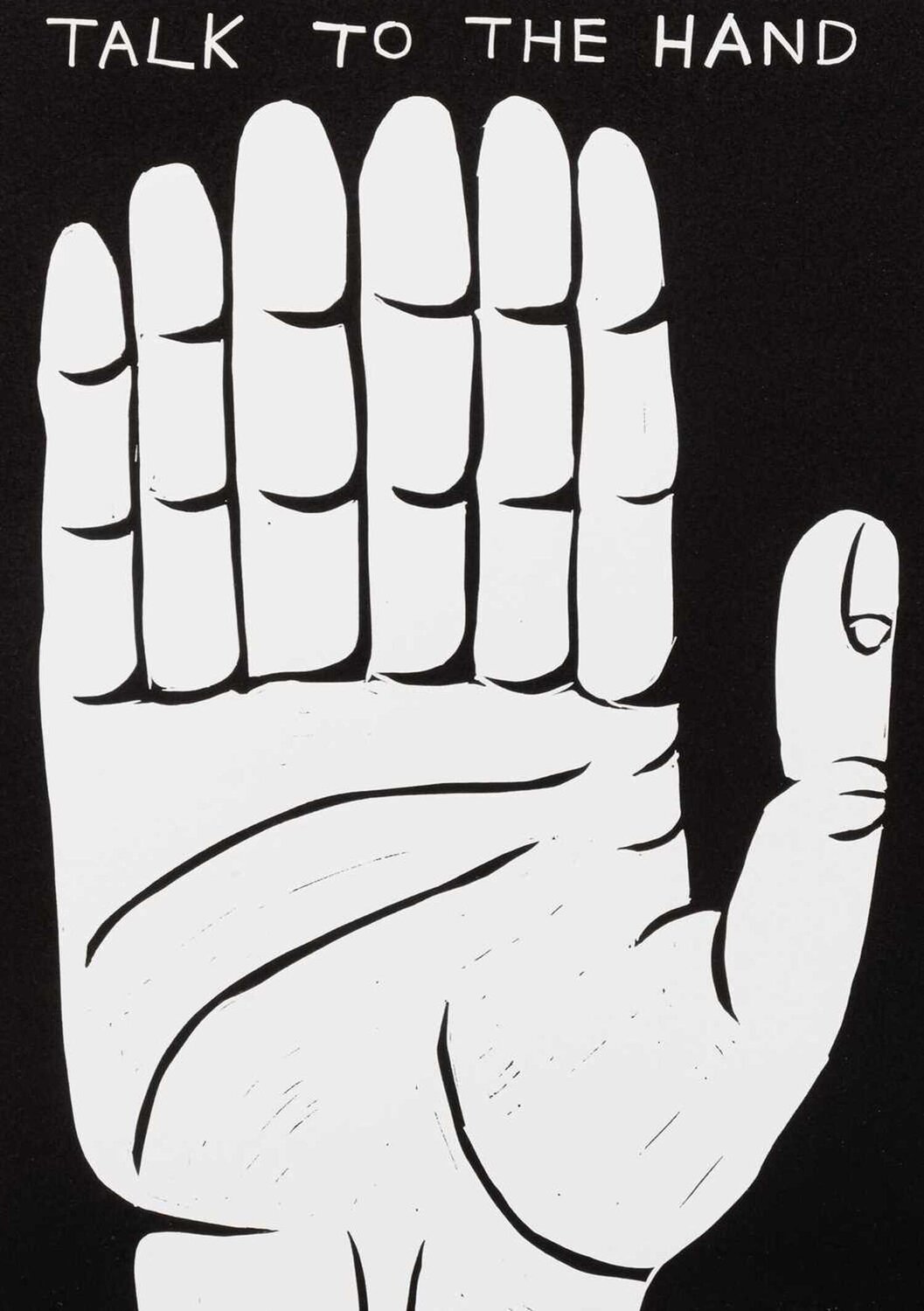 Talk To The Hand David Shrigley Afdruk te koop