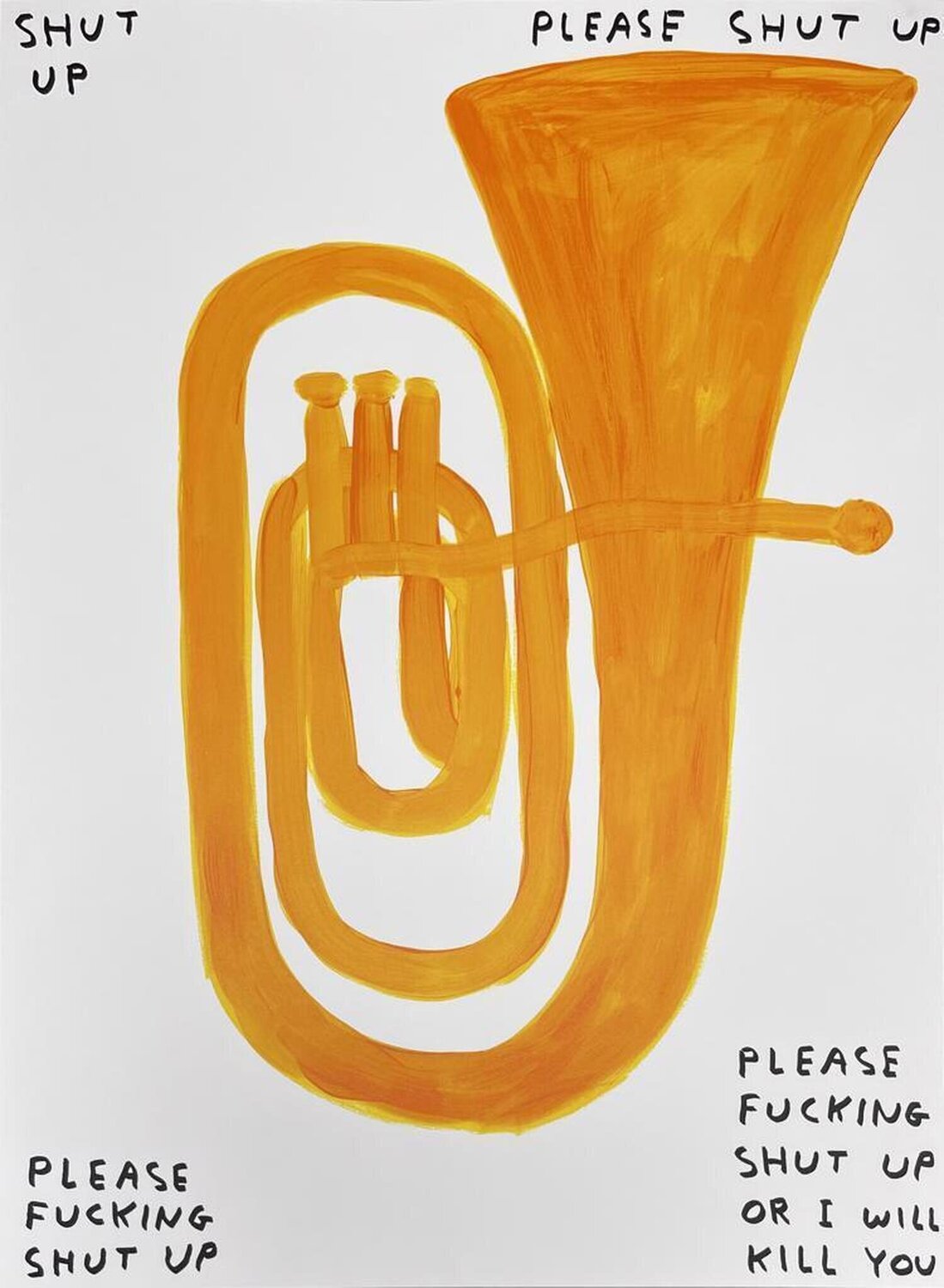 Shut Up David Shrigley Impresión en venta