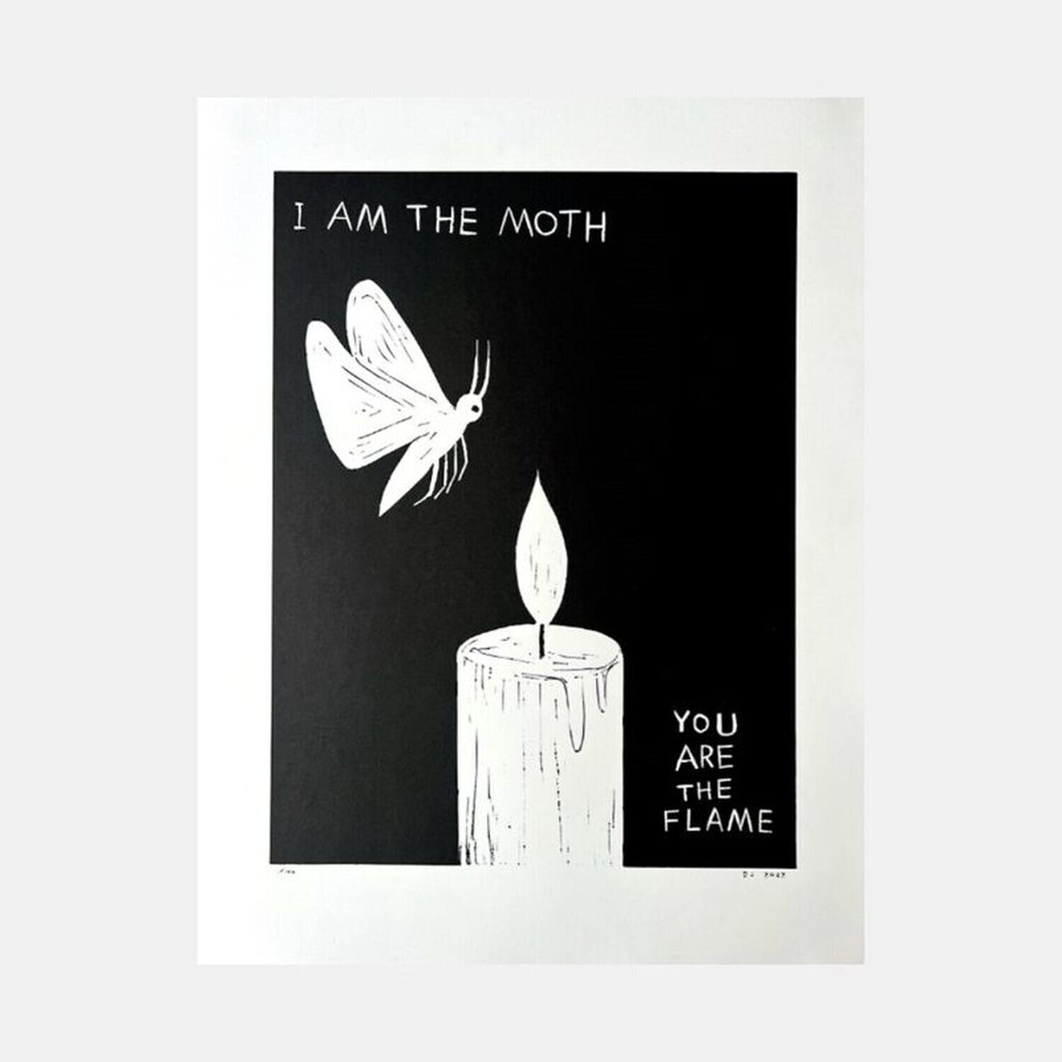 I Am The Moth, You Are The Flame David Shrigley Stampa in vendita