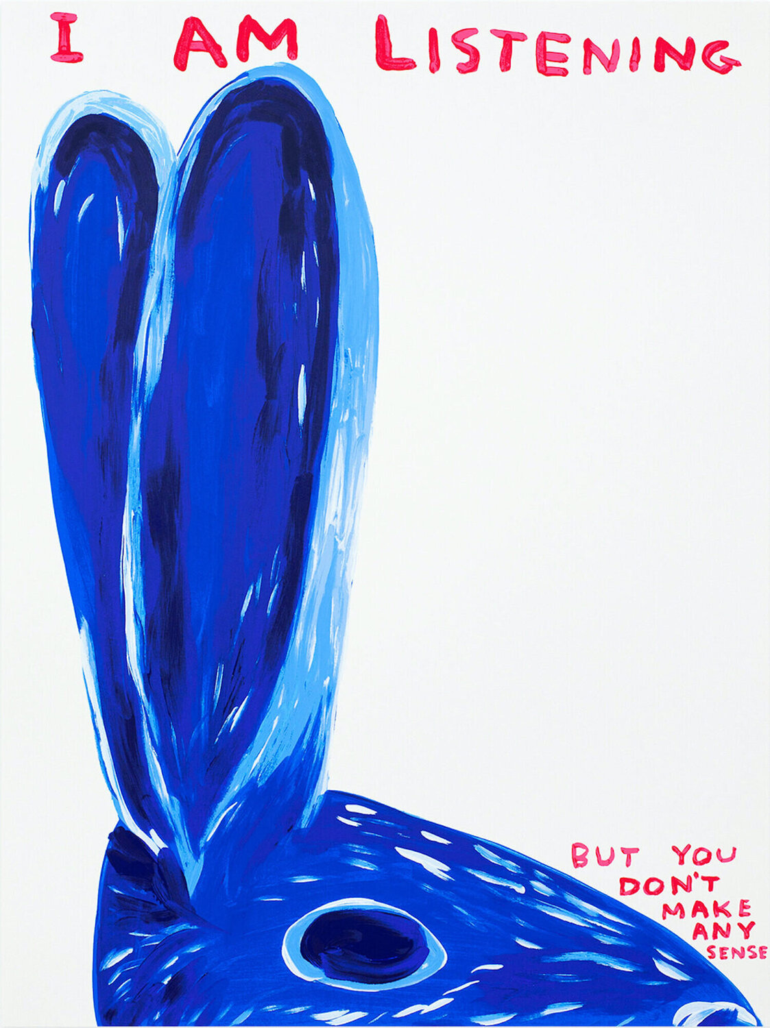 I Am Listening David Shrigley Print for sale