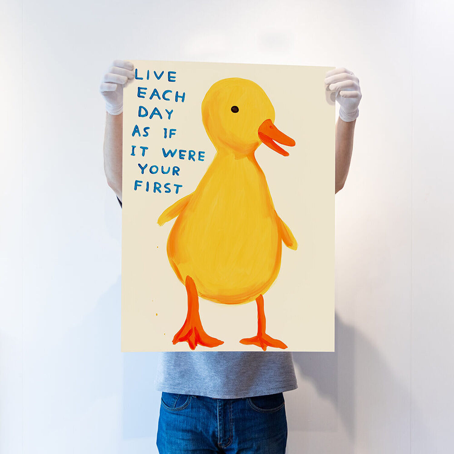 Live Each Day As If It Were Your First David Shrigley Stampa in vendita