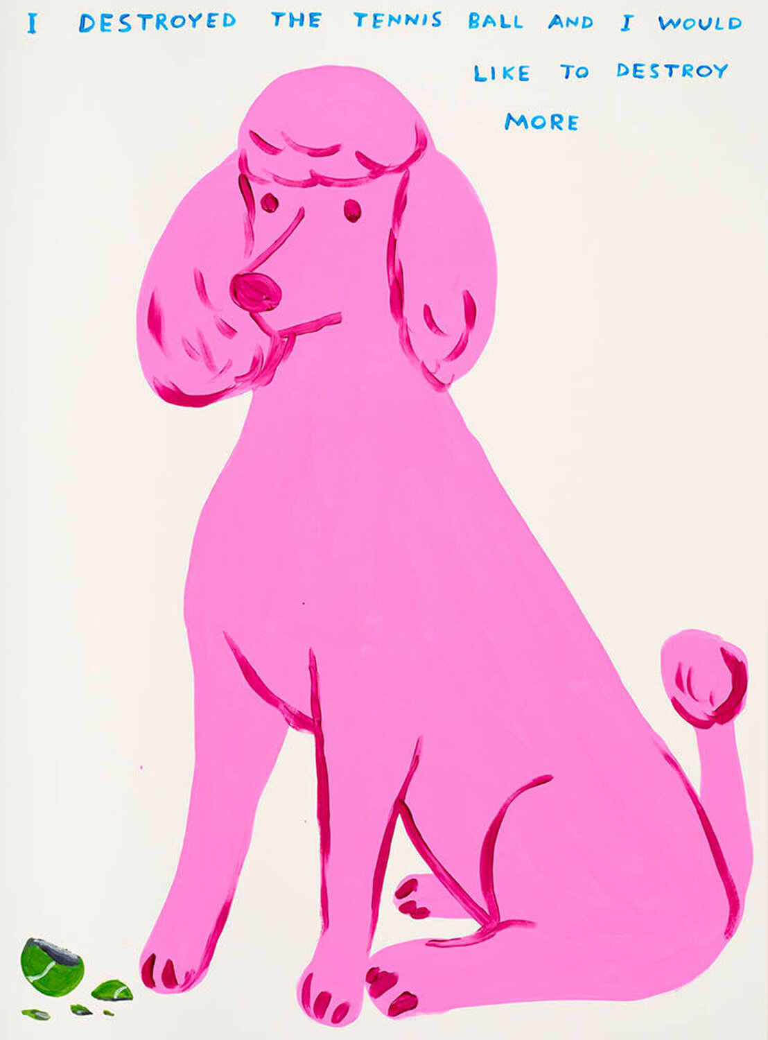 I Destroyed the Tennis Ball David Shrigley Stampa in vendita