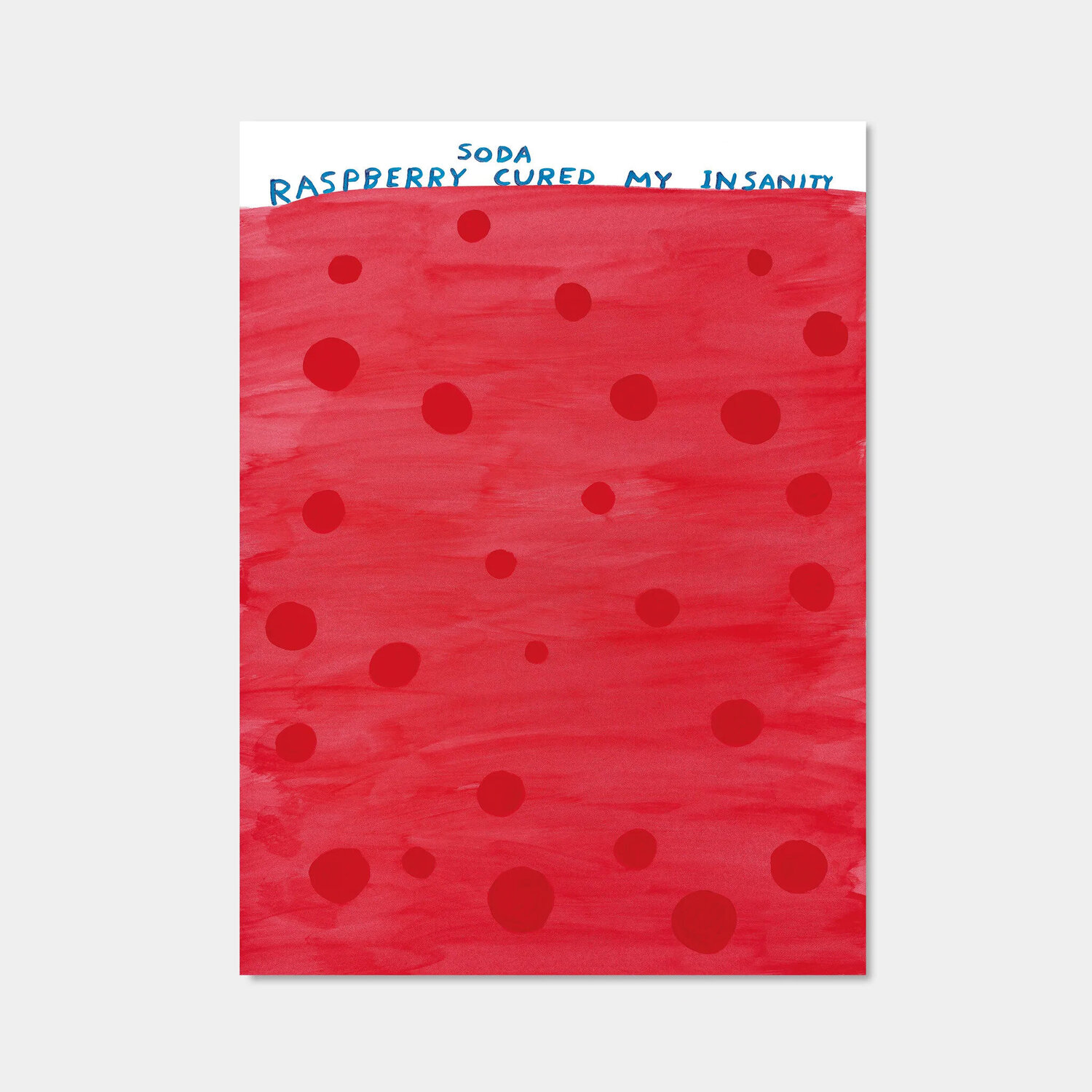 Raspberry Soda Cured My Insanity David Shrigley Stampa in vendita