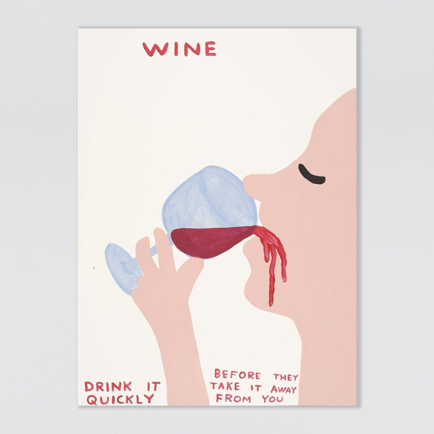 Wine David Shrigley Impresión en venta