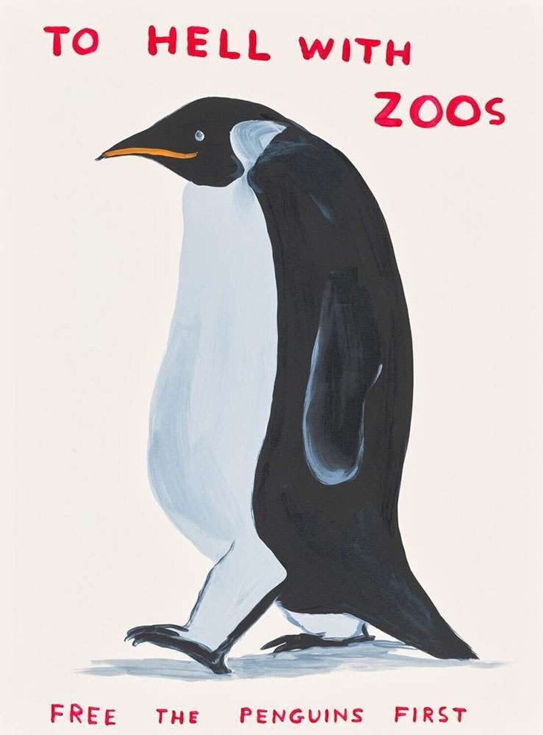 To Hell With Zoos David Shrigley Originalgemälde zu verkaufen