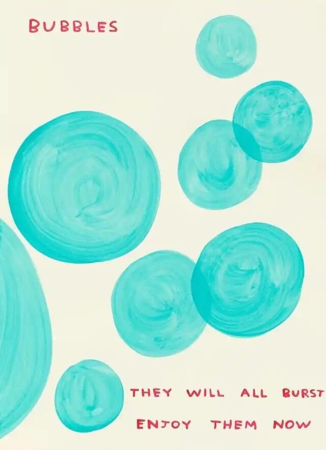 Bubbles (Hand-finished) David Shrigley Peinture originale à vendre