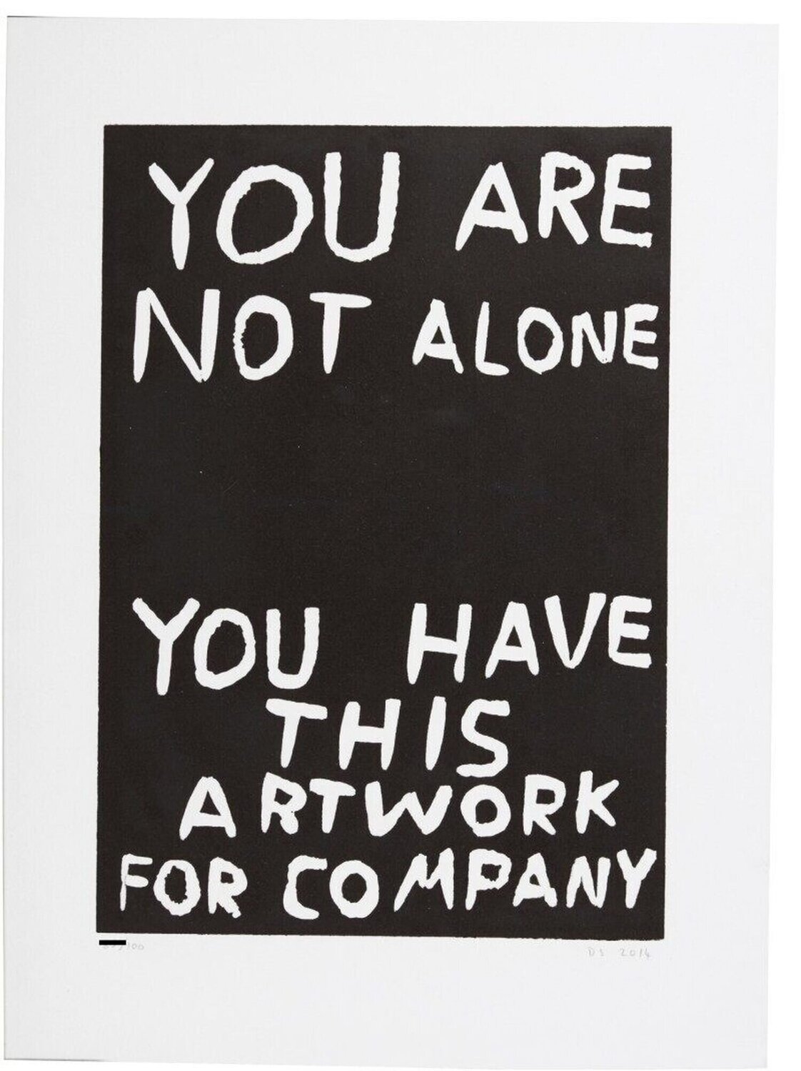 You are not alone David Shrigley Stampa in vendita