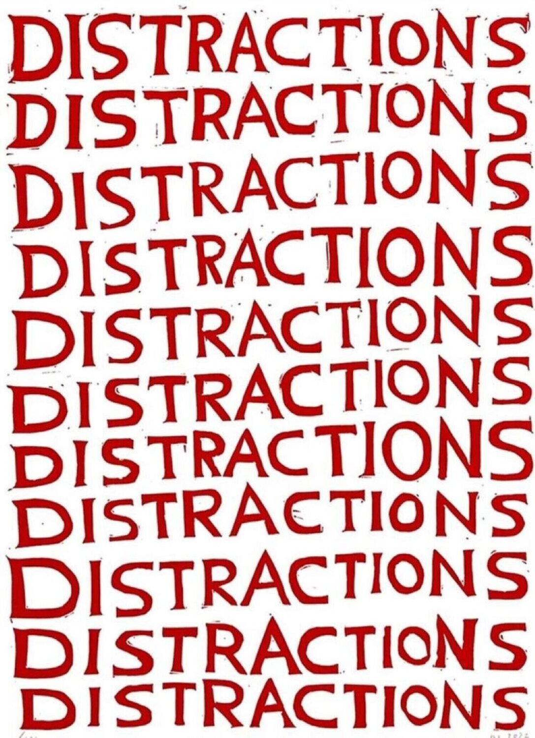 Distractions David Shrigley Stampa in vendita