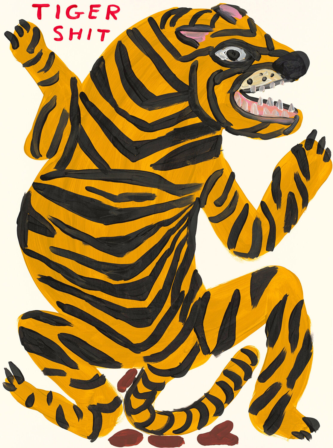 Tiger Shit David Shrigley Afdruk te koop