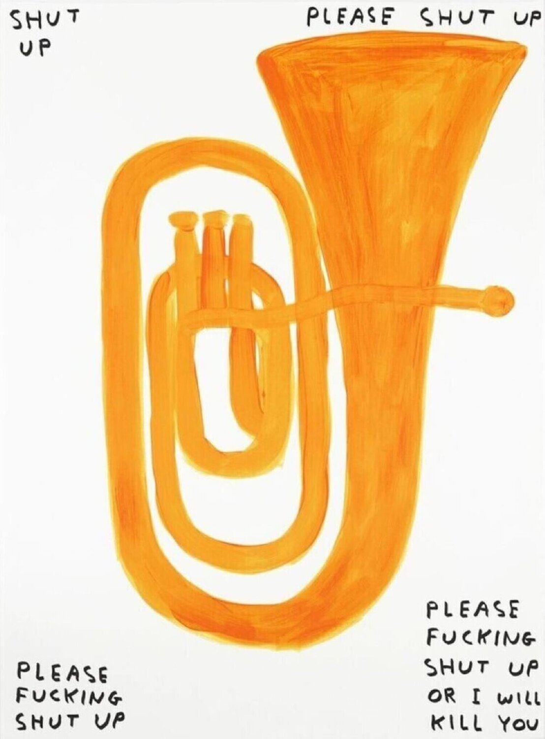 Shut Up David Shrigley Stampa in vendita