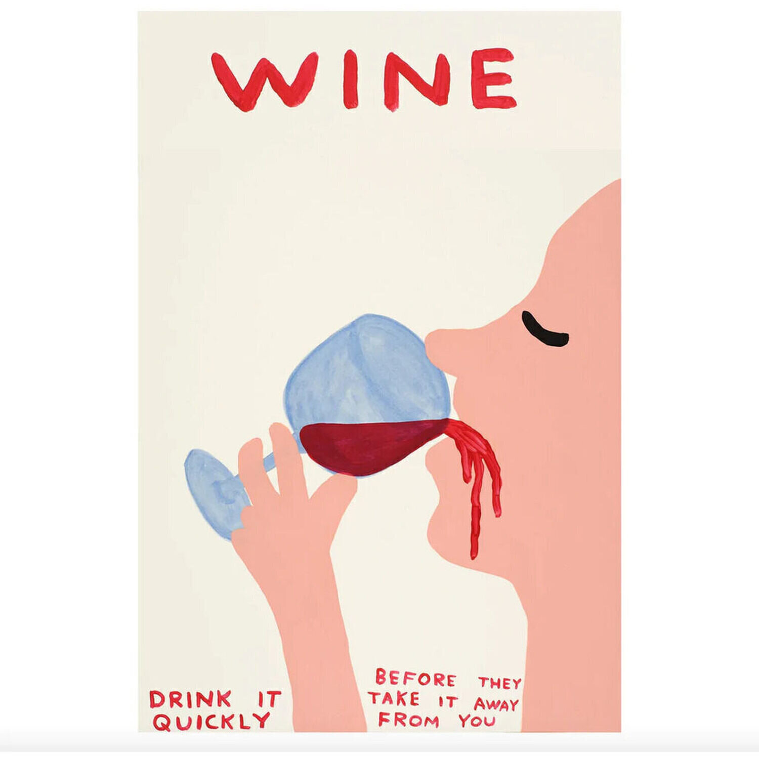Wine David Shrigley Stampa in vendita