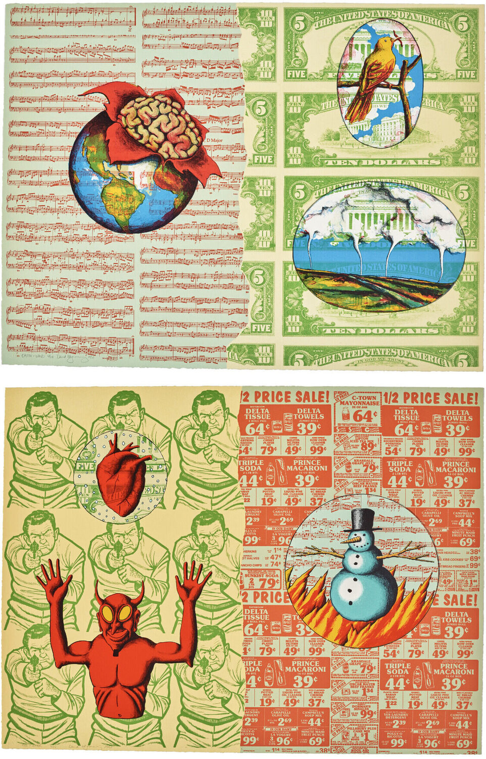 Earth & Wind, Fire and Water (Four Elements series) David Wojnarowicz Druck zu verkaufen