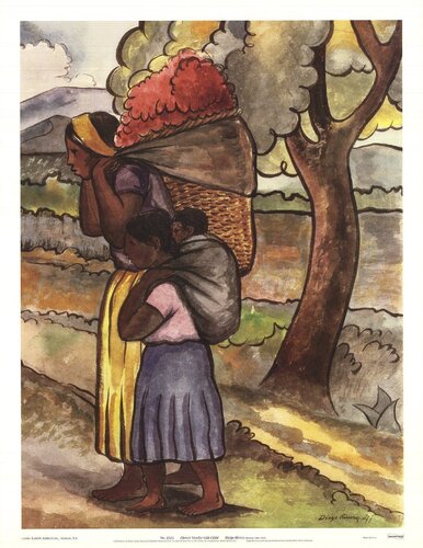 Flower Vendor With Child by Diego Rivera, Print for Sale on Singulart