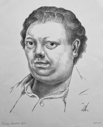 AUTORETRATO / SELF PORTRAIT, by Diego Rivera, Print for Sale on Singulart