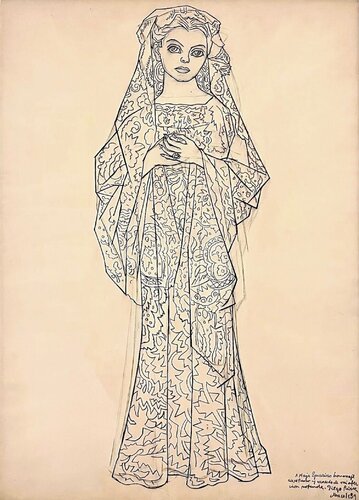 Portrait of Maja Guarino by Diego Rivera, Work on Paper for Sale on Singulart